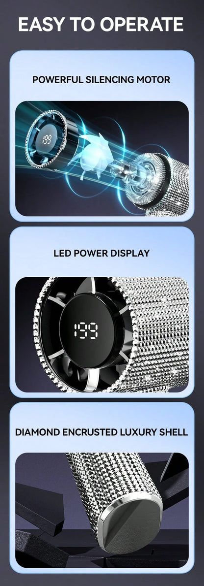 Luxury Rhinestone Handheld Fan