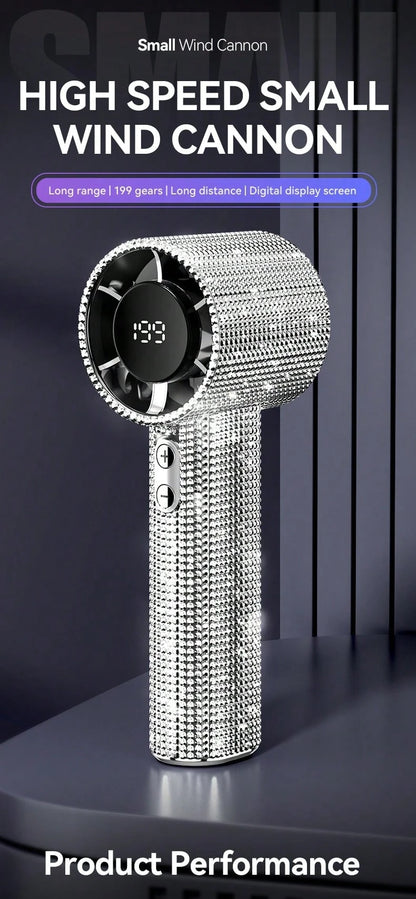Luxury Rhinestone Handheld Fan
