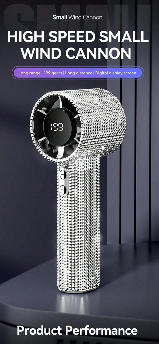 Luxury Rhinestone Handheld Fan