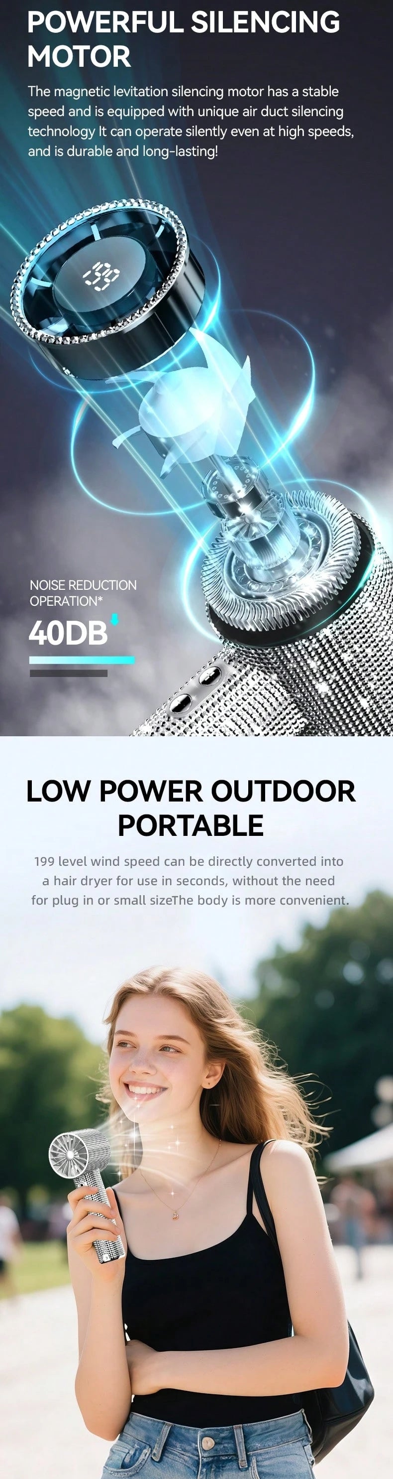 Luxury Rhinestone Handheld Fan