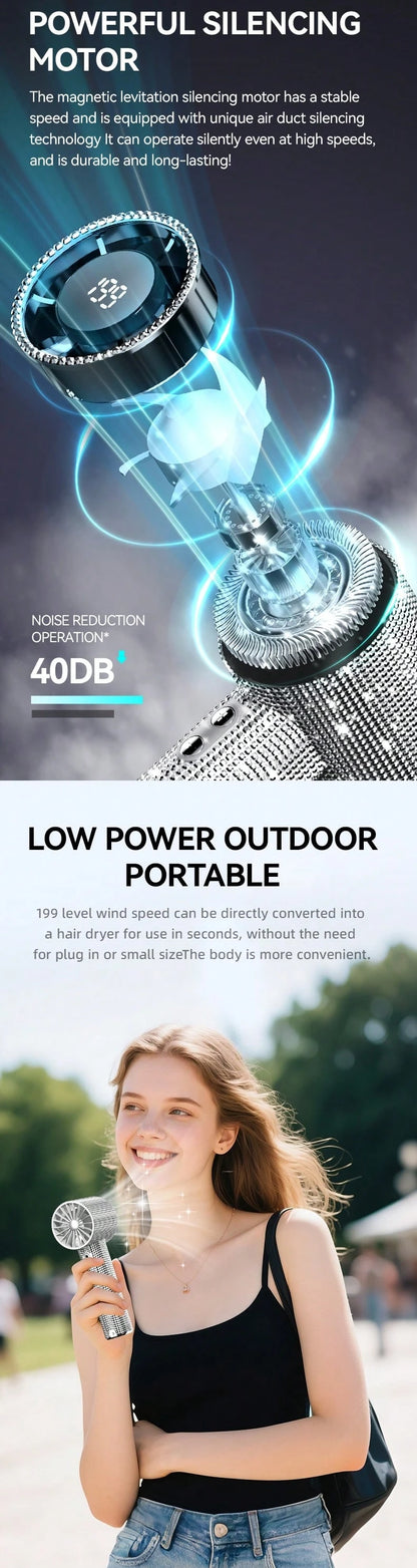 Luxury Rhinestone Handheld Fan